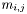 $m_{i,j}$